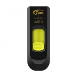 Memoria USB Team Group C145, 32GB, USB-A 3.0, Negro/Amarillo 