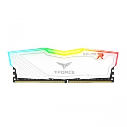 Memoria RAM Team Group T-Force Delta White DDR4, 3200MHZ, 32GB, Non-ECC, CL16, XMP 