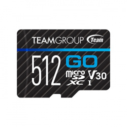 Memoria Flash Team Group GO, 512GB, MicroSDXC UHS-I Clase 3, con Adaptador 
