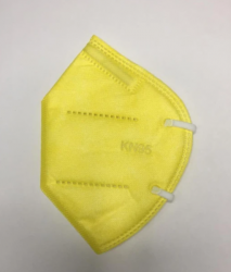 Tech House Cubrebocas KN95, Amarillo, 1 Pieza 