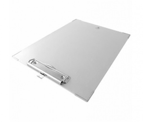 Techmakro Tabla de Cartón/PVC con Agarrapapeles, Tamaño A4, Blanco 