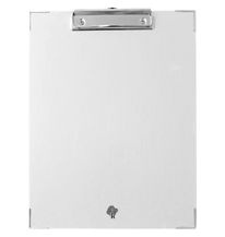 Techmakro Tabla de Cartón/PVC con Agarrapapeles, Tamaño Carta, Blanco 