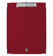 Techmakro Tabla de Cartón/PVC con Agarrapapeles, Tamaño Carta, Rojo 