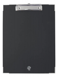 Techmakro Tabla de Cartón/PVC con Agarrapapeles, Tamaño A4, Negro 