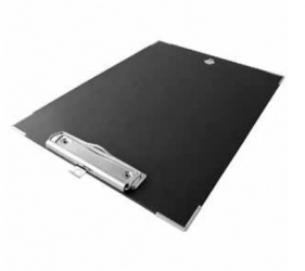 Techmakro Tabla de Cartón/PVC con Agarrapapeles, Tamaño Carta, Negro 