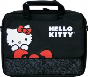 TechZone Maletín Hello Kitty de Nilón/Poliester 15.4'' Negro 