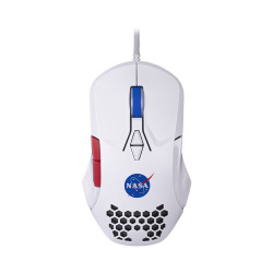 Mouse Gamer TechZone Óptico NASA NS-GM03, Alámbrico, USB, 6000DPI, Blanco/Azul 