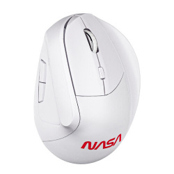 Mouse Ergonómico TechZone NASA NS-MIS02, RF Inalámbrico, 1600DPI, Blanco 