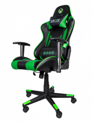 Techzone Silla Gamer Xbox Essential, hasta 120Kg, Negro/Verde 