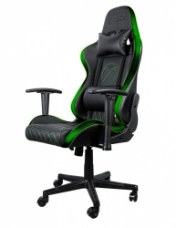 TechZone Silla Gamer Elite Xbox RGB, hasta 120Kg, Negro/Verde 