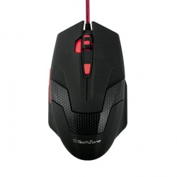 Mouse Gamer Ergonómico TechZone TZ16MOU01, Alámbrico, Trackball, 2.400DPI, USB-A, Negro 