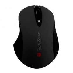 Mouse Ergonómico TechZone TZ16MOU01-INA, Inalámbrico, Óptico, 1.600DPI, RF Inalámbrico, Negro  