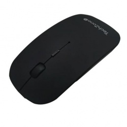 Mouse TechZone Láser TZ18MOUINAMP-NG, Inalámbrico, USB, 1600DPI, Negro - incluye Mousepad 