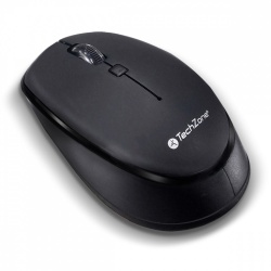 Mouse Ergonómico TechZone Óptico TZ19MOU01-INA, Inalámbrico, USB, 1600DPI, Negro 