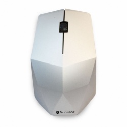 Mouse TechZone Óptico Prisma, RF Inalámbrico, 1200DPI, Blanco 