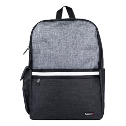 Techzone Mochila de Nylon/Poliéster TZ21LBP01-B para Laptop 15.6”, Negro/Gris 