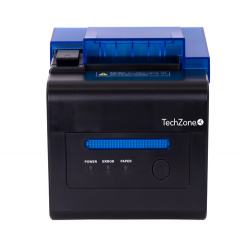 TechZone TZBE302E Impresora de Tickets, Térmico, 512 x 576DPI, USB, RJ-11, RJ45, Negro/Azul 