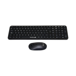 Kit de Teclado y Mouse TechZone TZCOMBINA05, Inalámbrico, USB, Negro (Español) 