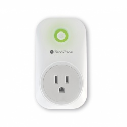 TechZone Smart Plug T10K2ZW-1UO, Wi-Fi, 1 Contacto, 15A, Blanco 
