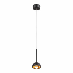 Tecnolite Lámpara LED Colgante ZAVI II, Interiores, Luz Cálida, 9W, 500 Lúmenes, IRC 90, Negro/Dorado, para Casa 