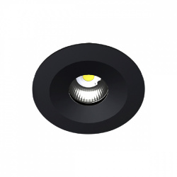 Tecnolite Lámpara LED para Techo Empotrable Steam, Interiores, Luz Cálida, 9W, 720 Lúmenes, Negro, para Casa 