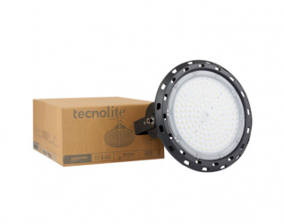 Tecnolite Lámpara LED de Campana Regor I, Interiores, Luz de Día, 100W, 10.000 Lúmenes, Negro, para Iluminación Industrial 