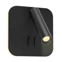 Tecnolite Lámpara LED de Lectura Nika II, Interiores, Luz Cálida Brillante, 2.8W, 140 Lúmenes, Negro, para Casa 