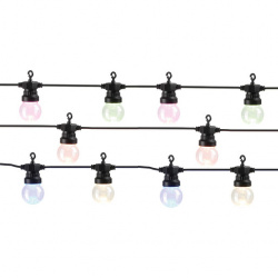 Tecnolite Serie de Focos Regulable LED Inteligente Guirnalda Exterior, WiFi, Luz RGB, 12W, Negro 