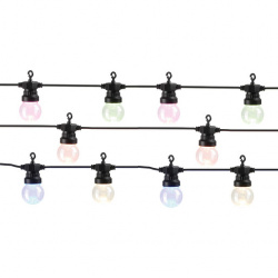 Tecnolite Serie de Focos Regulable LED Inteligente Guirnalda Exterior, WiFi, Luz RGB, 12W, Negro 