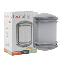 Tecnolite Lámpara LED para Pared Urbino II, Exteriores, Luz Suave Cálida, 12W, 640 Lúmenes, Blanco, para Casa 