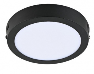 Tecnolite Lámpara LED Plafón para Sobreponer, Interiores, Luz de Día, 12W, 800 Lúmenes, Blanco/Negro, para Casa 