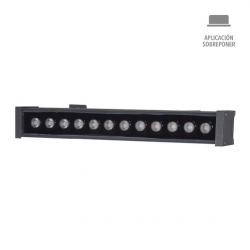 Tecnolite Barra de Luz LED Prometeo, Exteriores, Luz de Luna Verde, 14.5W, 950 Lúmenes, Gris, para Iluminación Comercial/Casa 