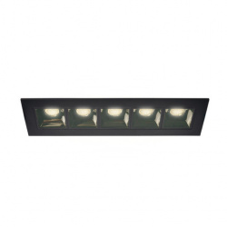 Tecnolite Lámpara LED para Techo Empotrable Lucida IV, Interiores, Luz Suave Cálida, 17W, 730 Lúmenes, Negro, para Casa 