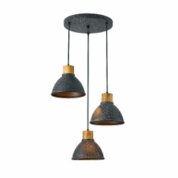 Tecnolite Lámpara LED Suspendida en Techo Gloas II, Interiores, hasta 180W, Base E27, Negro - No Incluye Foco 