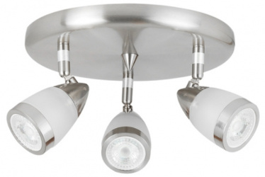 Tecnolite Lámpara Spot para Techo Dirigible Bejar I, Interiores, 18W, Base GU10, Plata - No Incluye Foco 