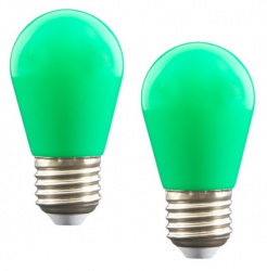 Tecnolite Kit Foco LED Miniatura, Luz Verde, Base E27, 1W, 50 Lúmenes, Blanco - 2 Piezas 