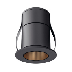 Tecnolite Lámpara Downlight LED para Techo Empotrable Foramen ll, Interiores, Luz Cálida Brillante, 1W, 65 Lúmenes, IRC 95, Negro, para Casa 