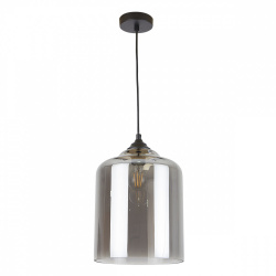 Tecnolite Lámpara Colgante de Cristal Apodis, Interiores, hasta 60W, Base E27, Negro, para Casa/Iluminación Comercial - No Incluye Foco 