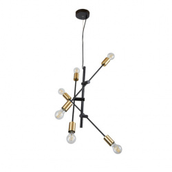 Tecnolite Lámpara Colgante Sestus, Interiores, hasta 360W, Base E27, Negro, para Casa - No Incluye Foco 