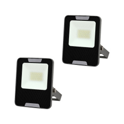 Tecnolite Reflector LED ZIBAL II, Luz de Día, 20W, 1600 Lúmenes, Negro - 2 Piezas 