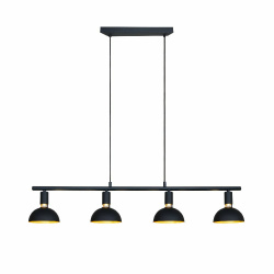 Tecnolite Lámpara Colgante Arneb II, Interiores, 8.5W, Base E27, Negro/Dorado, para Casa - No Incluye Foco 