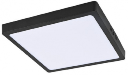 Tecnolite Lámpara LED Plafón para Sobreponer, Interiores, Luz de Día, 24W, 1600 Lúmenes, Blanco/Negro, para Casa 
