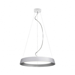 Tecnolite Lámpara LED Colgante Circular Anilae, Interiores, Luz Suave Cálida, 30W, 2970 Lúmenes, Plata, para Casa 