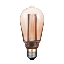 Tecnolite Foco Vintage Regulable LED Vulpecula, Luz Suave Cálida, Base E27, 3.5W, 120 Lúmenes, Ámbar 