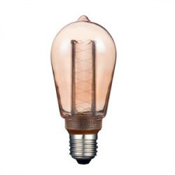 Tecnolite Foco Vintage Regulable LED Vulpecula, Luz Suave Cálida, Base E27, 3.5W, 120 Lúmenes, Ámbar 