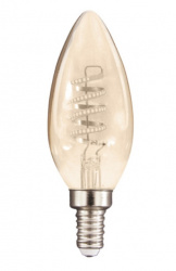 Tecnolite Foco Vintage Regulable LED, Luz Suave Cálida, Base E12, 3.8W, 420 Lúmenes 