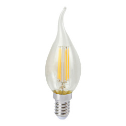 Tecnolite Foco LED Vela C35T, Luz Cálida, Base E14, 4.5W, 420 Lúmenes, Transparente, Equivale a un Foco Tradicional de 40W 