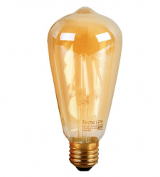 Tecnolite Foco Vintage Regulable LED, Luz Suave Cálida, Base E27, 4.5W, 450 Lúmenes, Humo 