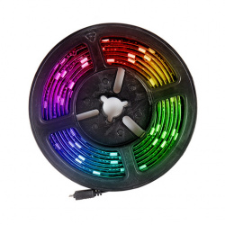 Tecnolite Tira de Luces LED Multicolor 4TIRLEDRGBVCDBT2M, Regulable, 2 Metros, 4W 