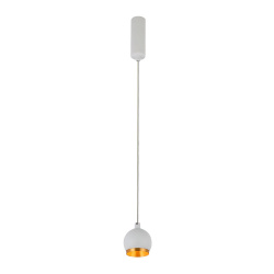 Tecnolite Lámpara Colgante Helvetios I, Interiores, Luz Cálida,  5W, 370 Lúmenes, IRC 90, Blanco/Dorado, para Casa 